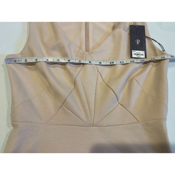 NWT Jennifer Lopez Womens A Line Mini Dress JL414401 Ruffle Hem Beige 2 was 70$ - Picture 7 of 12